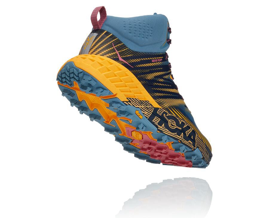 Tenis Hoka One One Trail Mujer Azules - Speedgoat Mid Gore-Tex 2 - YUJN37618